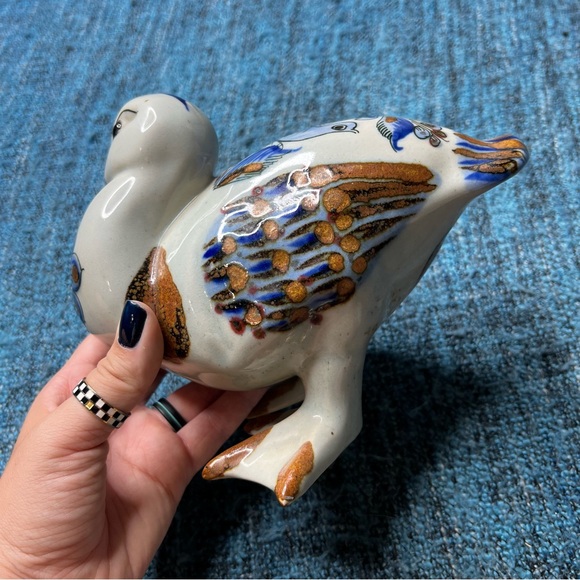 Vintage Ken Edwards "Blue Bird" El Palomar Tonala Standing Duck Figurine Ceramic - Picture 4 of 9